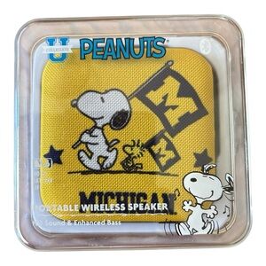 Peanuts Wireless Speaker  University of Michigan Edition  Yellow